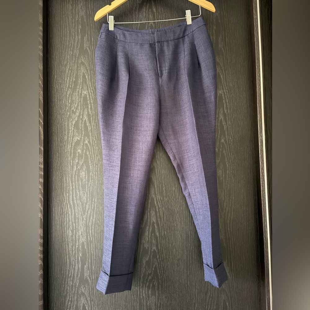 Reiss Navy Cropped Pants